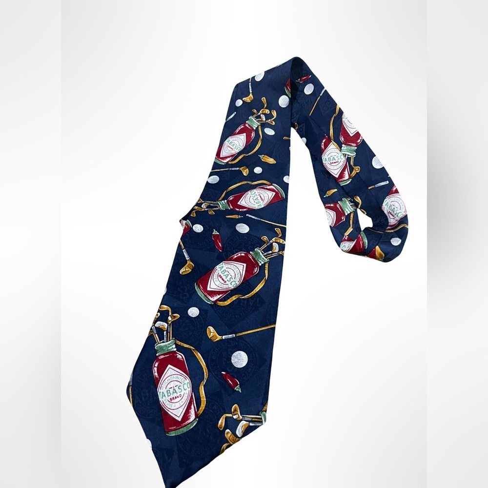 Tabasco Golf Themed‎ Tie 100% silk